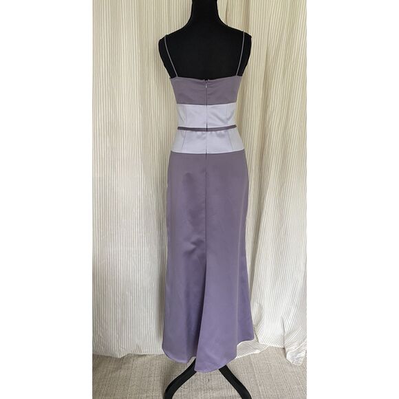 Vintage Prom Dress David's Bridal Purple Bridesmaid Formal Ball Gown Size 8 - Picture 3 of 8